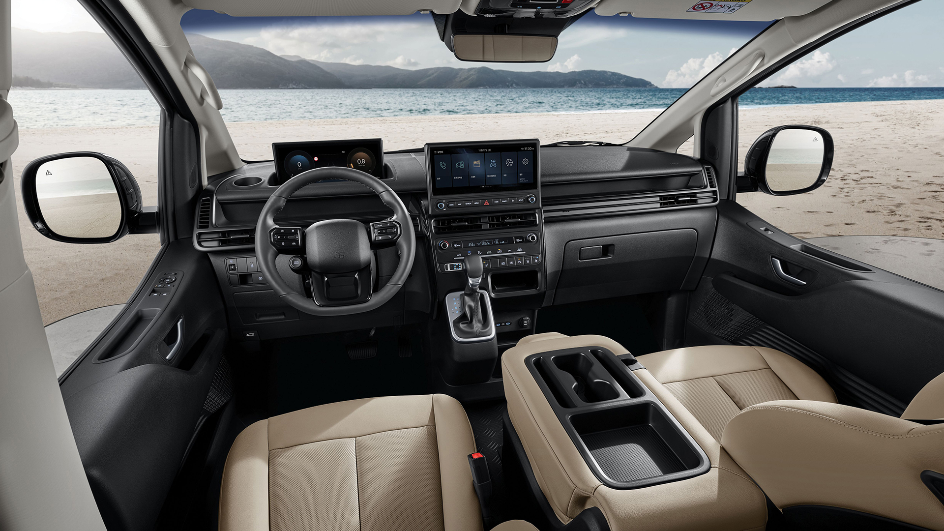 스타리아 3인승 실내 - 12.3인치 디스플레이 및 운전석